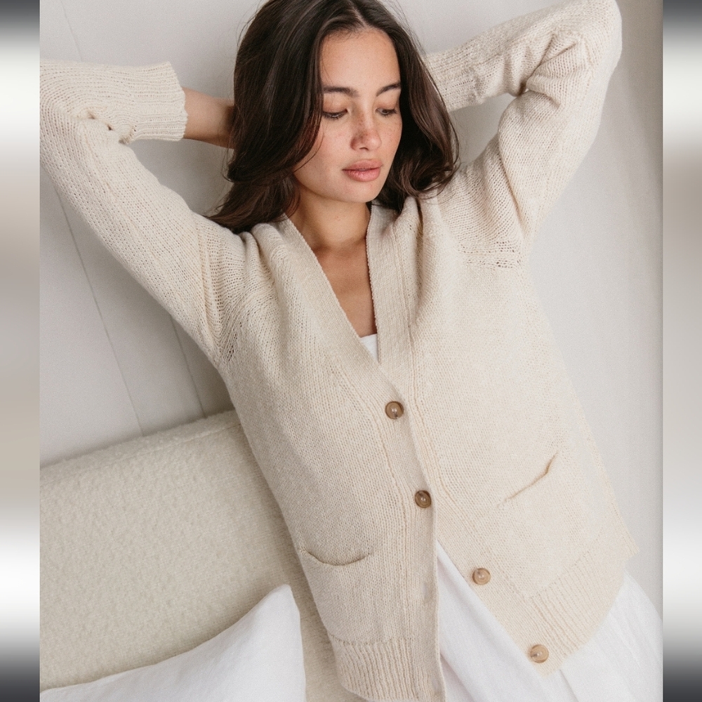 Jenni Kayne Cruise Stanford Cardigan In Ivory